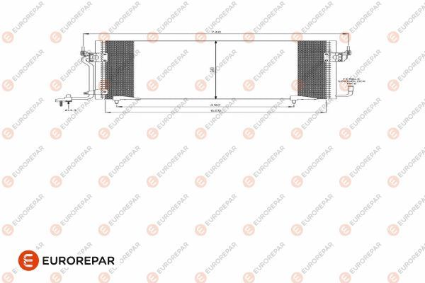 Eurorepar Air Conditioning Condenser - E163304