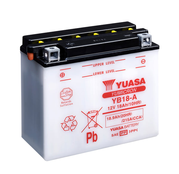 YB18-A (DC) 12V Yuasa Yumicron Motorcycle Battery