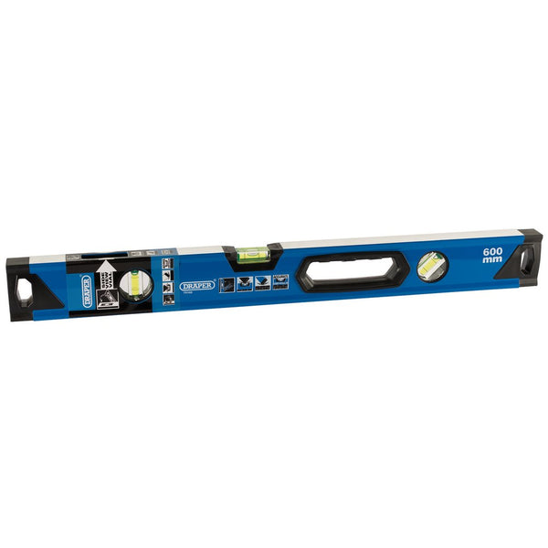 Box Section Level with Side View Vial, 600mm