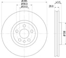 Mintex Brake Discs fits -Citroën Fiat Lancia Peugeot S272:5 MDC1598 (also fits other vehicles)