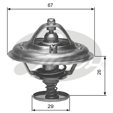 Gates Thermostat, coolant - TH09180G1