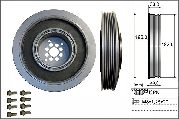 INA Belt Pulley Set Crankshaft Part No - 544010220