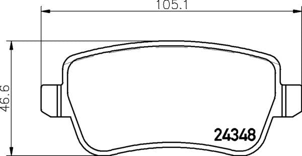 Mintex Brake Pad Set fits -Fiat MDB2800 (also fits other vehicles)
