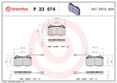 Brembo Brake Pad Set - P23074