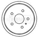 Borg & Beck Brake Drum (Single) -BBR7159