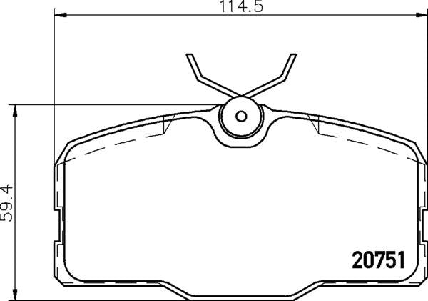 Mintex Brake Pad Set fits -MercedesBenz MDB1263 (also fits other vehicles)