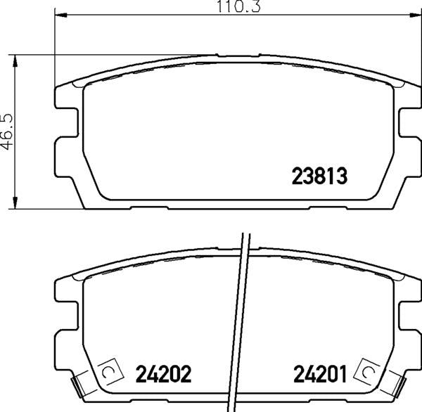 Mintex Brake Pad Set fits -Hyundai MDB2665 (also fits other vehicles)
