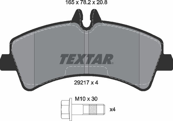 Textar Brake Pad Set - 2921702