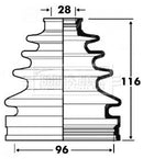 Borg & Beck Cv Joint Boot Kit Part No -BCB2874