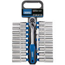 Combined MM/AF Deep Socket and Ratchet Set, 1/2" Sq Dr (20 Piece)