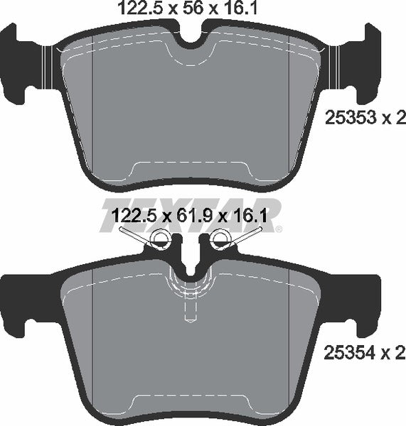 Textar Brake Pad Set - 2535301