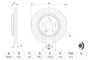 Bosch Brake Disc > Single Bd1322 Part No - 0986479456