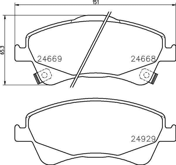 Toyota Brake Pad Set - Padtech PAD3053