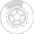 Disctech Brake Disc - Fits Ford usa - ABD4080 - Rear Axle