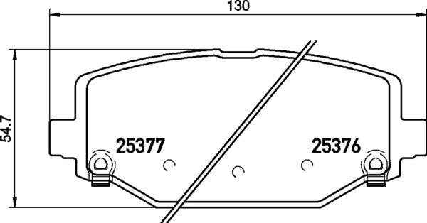 Mintex Brake Pad Set fits -Chrysler Dodge Fiat Lancia VW MDB3271 (also fits other vehicles)