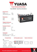 Yuasa YBX1625 Super Heavy Duty Battery - 1625