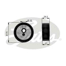 Gates DriveAlign Tensioner Pulley - T38231