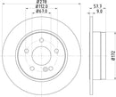 Mintex Brake Discs fits -MercedesBenz S270:5 MDC2015 (also fits other vehicles)