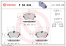 Brembo Brake Pad Set - P50045