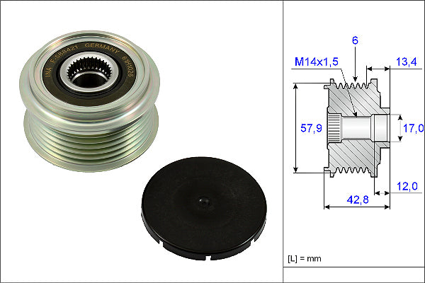 INA Alternator Freewheel Clutch - Part No - 535024010