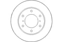 Disctech Brake Disc - Fits Mitsubishi, Nissan - ABD2209 - Front Axle