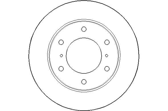Disctech Brake Disc - Fits Mitsubishi, Nissan - ABD2209 - Front Axle