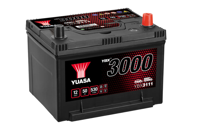 Yuasa YBX3111 - 3111 SMF Car Battery - 4 Year Warranty
