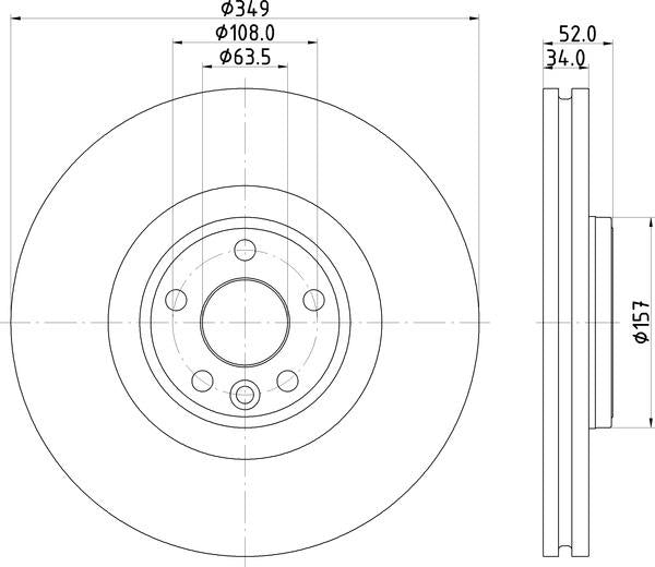 Mintex Brake Discs fits -Land Rover V282:5 MDC2862C (also fits other vehicles)