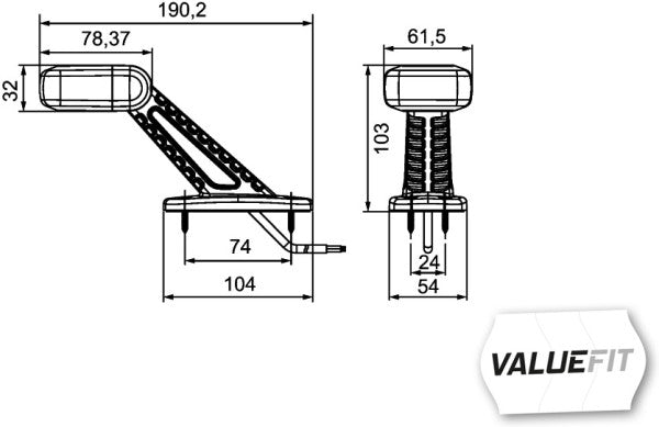 HELLA VALUEFIT 2XS 357 006-021 Clearance Light - LED - 12/24V