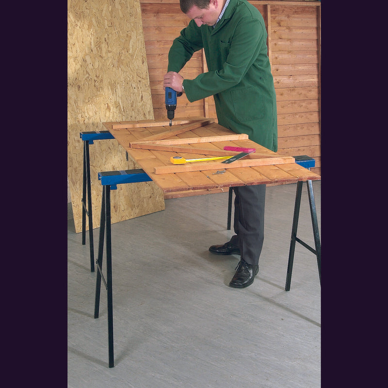 Pair of Fold Down Trestles, 1000 x 800mm