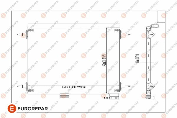 Eurorepar Air Conditioning Condenser - E163277