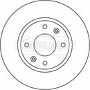 Borg & Beck Brake Disc Pair Part No -BBD4592