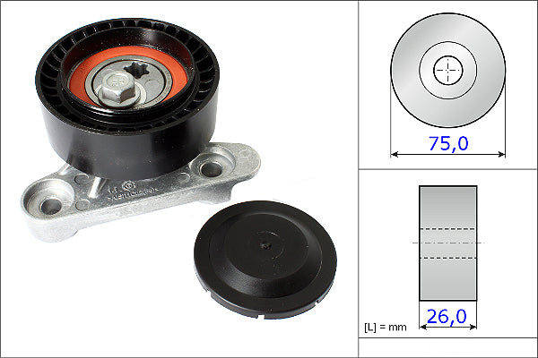 INA Tensioner Pulley - V-Ribbed Belt - Part No - 531087110