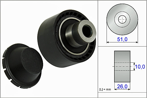 INA Deflection/Guide Pulley - V-Ribbed Belt - Part No - 532033410