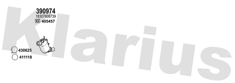 Klarius 390974 - Catalyst & Dpf Combined  - Fits BMW 320 D 2.0d