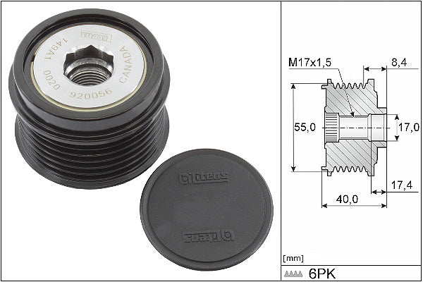 INA Alternator Freewheel Clutch - Part No - 535033610