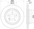 Mintex Brake Discs fits -MercedesBenz V278:5 MDC1634 (also fits other vehicles)