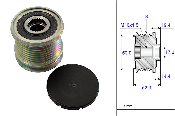 INA Alternator Freewheel Clutch - Part No - 535011110