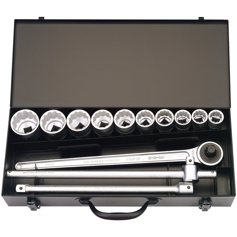Metric Socket Set, 3/4" Sq Dr (13 Piece)