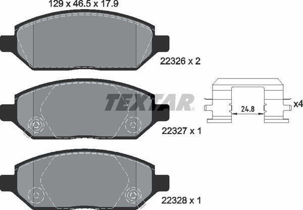 Textar Brake Pad Set - 2232601