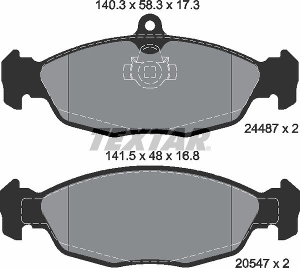 Textar Brake Pad Set - 2448701