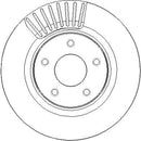 Disctech Brake Disc - Fits Jaguar, Nissan - ABD3385 - Front Axle
