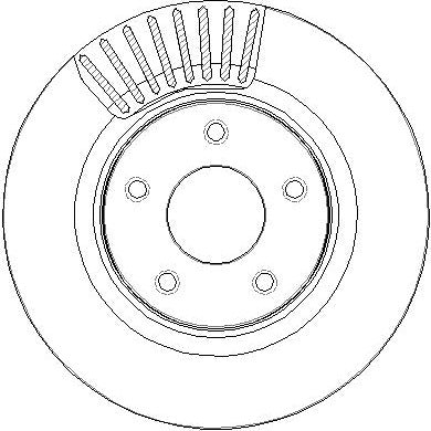 Disctech Brake Disc - Fits Jaguar, Nissan - ABD3385 - Front Axle