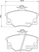 Abarth Alfa Romeo Autobianchi Fiat Seat Brake Pad Set - Mintex MDB1240