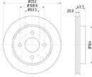 Mintex Brake Discs fits -AC Ford V282:4 MDC774 (also fits other vehicles)
