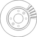 Disctech Brake Disc - Fits Audi, Renault - ABD2778 - Front Axle