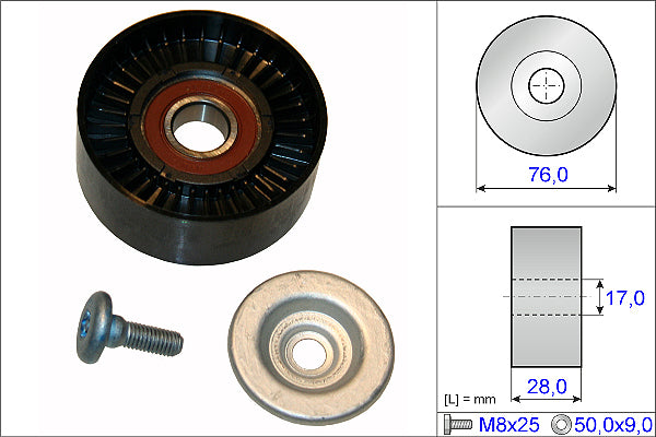 INA Deflection/Guide Pulley - V-Ribbed Belt - Part No - 532064810