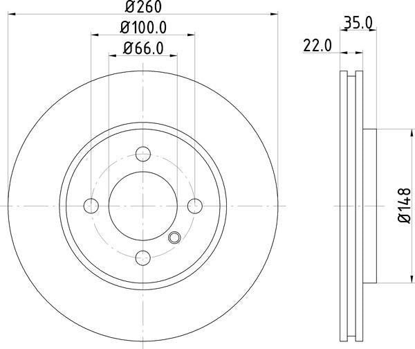 Mintex Brake Discs fits -BMW S238:3 MDC391 (also fits other vehicles)