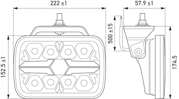 HELLA VALUEFIT 1FJ 357 199-081 LED-Spotlight - Blade Chrome RE 9" - 12/24V - White/Amber