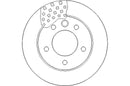 Disctech Brake Disc - Fits Alfa romeo, Mercedes-benz - ABD3025 - Front Axle